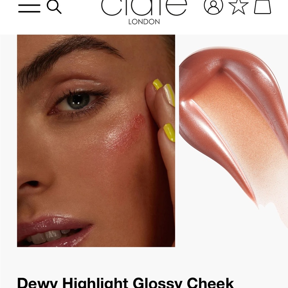 Ciate’ Dewy Highlighter‎ Glossy Cheek Glow New in Box